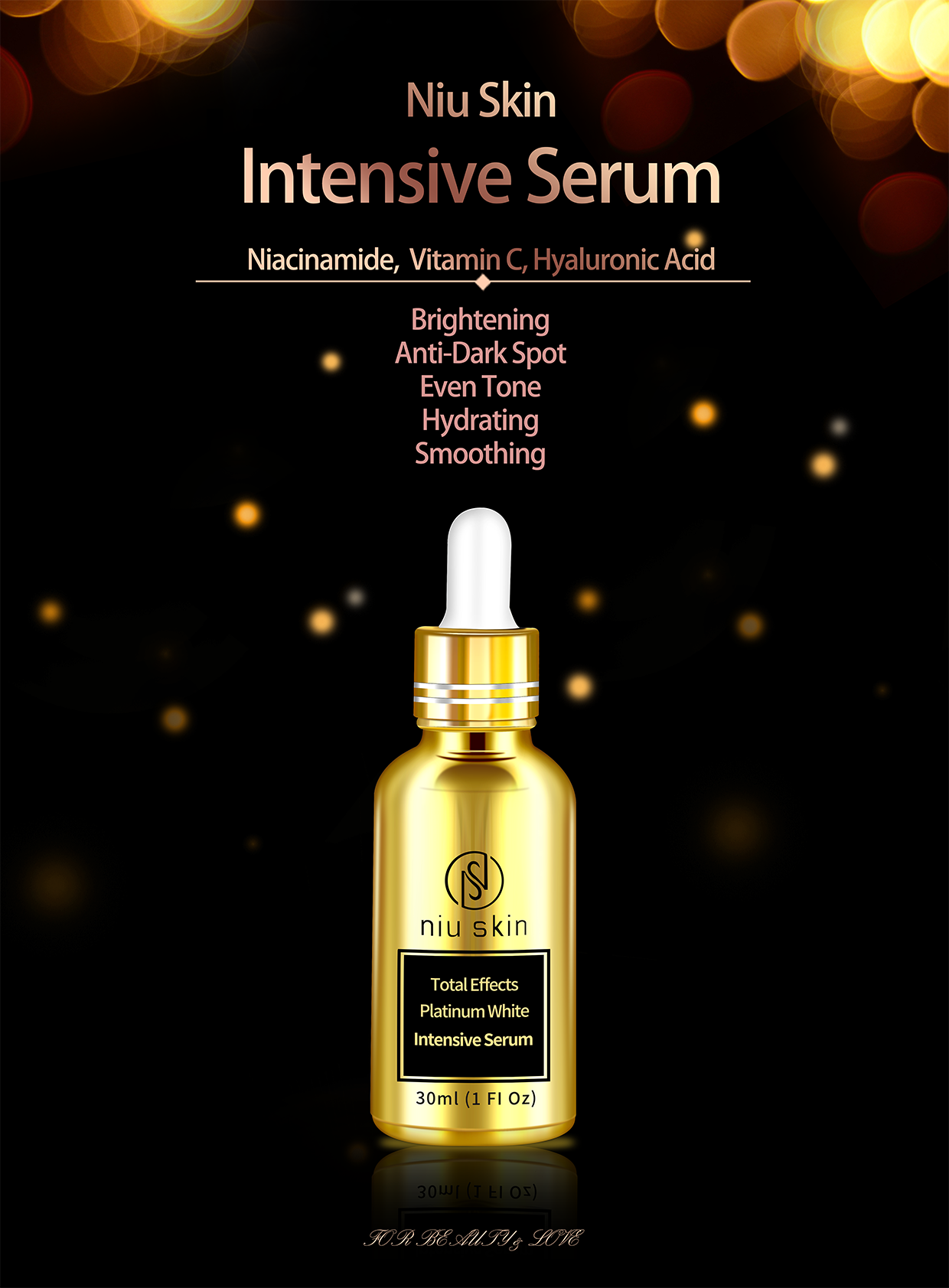 Niu Skin Intensive Serum - Niacinamide, Vitamin C & Hyaluronic Acid